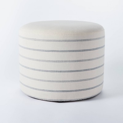 Lynwood Upholstered Round Cube White - Threshold™ designed with Studio McGee