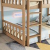 TIRAMISUBEST Twin Size Triple Rubber Wood Bunk Bed, with Ladders, Guardrails Detachable Bunk Bed, Twin over Twin over Twin - 4 of 4