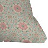 16"x16" Pimlada Phuapradit Floral Mandala Tile Square Throw Pillow Blue - Deny Designs: Abstract Medallion, Indoor Decor, Removable Cover - 3 of 4