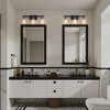 DORESshop Matte Black 3-Light Vanity Light, E26 Bulbs, Modern Bathroom Mirror Lighting - 3 of 4