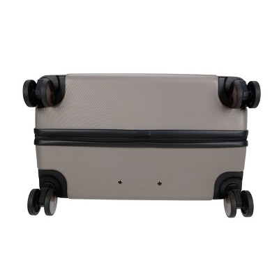 Skyline Hardside Large Checked Spinner Suitcase - Oxford Tan: Telescoping Handle & 8 Wheels ‼️has scratches on the outside ‼️