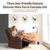 Multi-Functional Swivel Rocking Recliner Chair with Massage & Heat, Adjustable Recline-Brown - 4 of 4