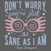 Mens Harry Potter Luna You’re Just As Sane as I Am Tank Top - 2 of 4