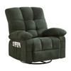 AndMakers Fabric Swivel Manual Recliner with Massage and USB Port - 2 of 4