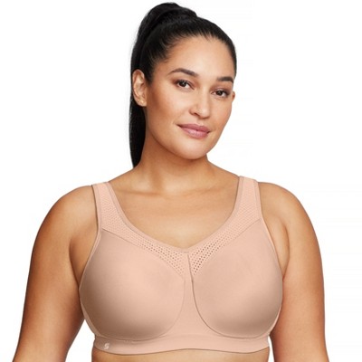 Women's Glamorise 9066 Underwire High Impact Sports Bra (Pink/Grey 38G) 