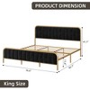 Velvet Upholstered Bed Frame with Headboard - 2 of 4