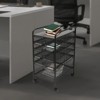 YIYIBYUS Rolling File Cabinet with 5 Drawers, Craft Cart Organizer with Wheels - 2 of 4
