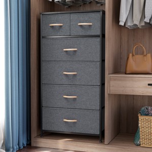 Crestlive Products 6-drawer Vertical Dresser Storage Tower with Sturdy Steel Frame, Wood Top, Easy Pull Fabric Bins - 1 of 4