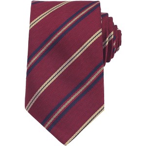 INSPIRE CHIC Men's Stripe Self-Tied Skinny Silk Slim Necktie for Graduation Wedding Party Uniforms 1Pc - 1 of 4