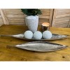 Essential Decor & Beyond 2-Piece Set Aluminum Cast Elongated Leaf Tray in Silver - 2 of 4