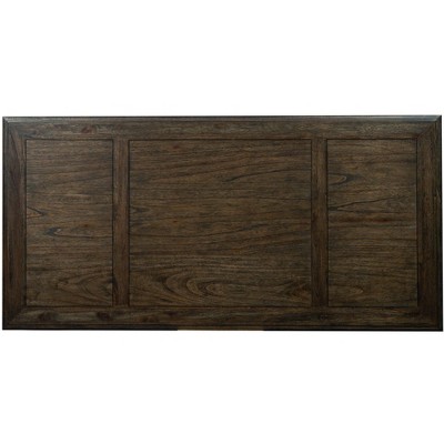 Traditional Brown Wood Home Office Desk with Drawers