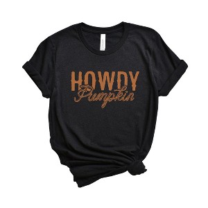 Simply Sage Market Women's Howdy Pumpkin Rope Short Sleeve Graphic Tee - 1 of 4