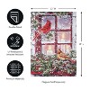 Cardinals in the Window Garden Suede Flag - 3 of 4