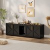 55" Large Cat Litter Box Enclosure for 2 Cats, Hidden Cat Litter Box Furniture with Double Room and Cushion - 3 of 4