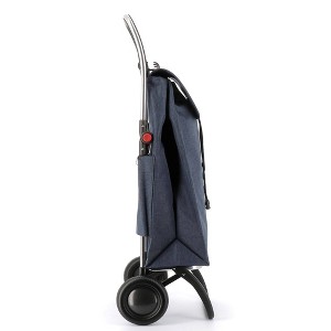 Rolser I-Max Tweed 2 Wheel Foldable Shopping Trolley Navy - 1 of 4
