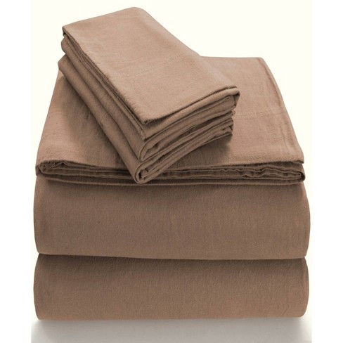 King Extra Deep Pocket Solid Sheet Set Brown Tribeca Living Target