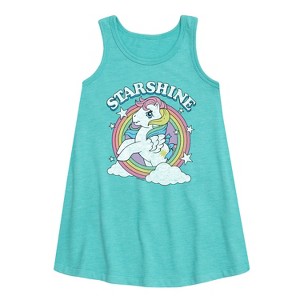 Girls' - My Little Pony - Starshine Graphic Sleeveless Aline Dress - 1 of 3