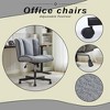 ALEXOUN Armless Desk Chairs with Wheels,Adjustable High,Comfy Cross Legged Swivel Vanity Chair with Back,Cute Home Chair,for Office,Vanity Desk - 2 of 4