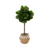 Nearly Natural 4-ft Artificial Fiddle Leaf Fig Tree with Handmade Jute & Cotton Basket with Tassels DIY KIT - 2 of 4