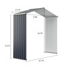 Costway Outdoor Storage Shed Extension Kit for 7/9.1/11.2 ft Shed Width Grey - 2 of 4