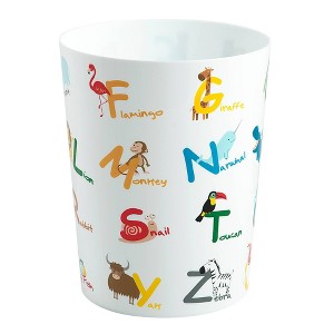 Animal Alphabet Plastic Kids' Wastebasket - Allure Home Creations - 1 of 4