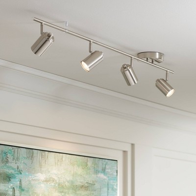Pro Track 42" Brushed Nickel 4-Head LED Track Light Fixture