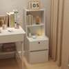 FONTOI Nightstand with Charging Station, Smart Nightstand with Bookshelf, Bedside Tables with Storage Cabinet for Bedroom, White, 15.74"*41.14"*15.74" - 4 of 4