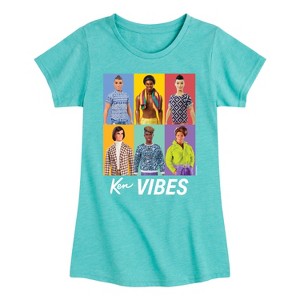Girls' - Barbie - Ken Vibes Fitted Short Sleeve Graphic T-Shirt - 1 of 4