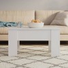 vidaXL Coffee Table White 31.1"x19.3"x16.1" Engineered Wood - 2 of 4
