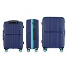 GALA 3-Piece Luggage Set – Polycarbonate Hardshell, Lightweight, 360° Dual Spinning Wheels, Combo Lock - 20", 24", 28" - Navy Teal - 2 of 4