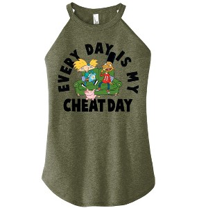 Women's - Hey Arnold! - Cheat Day Graphic High Neck Tank - 1 of 3