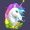 Women's Design By Humans Christmas unicorn By NikKor Racerback Tank Top - 2 of 3