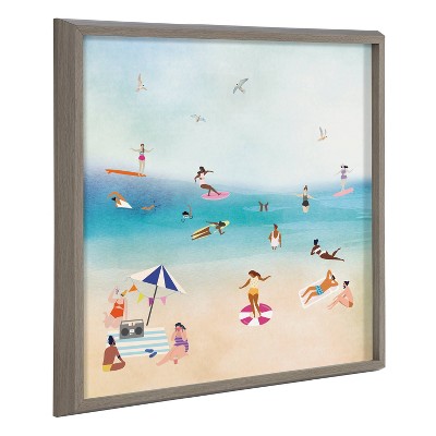 24" x 24" Blake The Beach II by Nikki Chu Framed Printed Wood Gray - Kate & Laurel All Things Decor