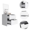 NicBex 16.1 inch Wide Nightstand with 2 Drawers, Modern Side Table with Solid Wood Frame and Metal Handles,Bedside Table for Bedroom,Living Room - 4 of 4