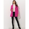 INSPIRE CHIC Women's Turn Down Collar Buttoned Business Casual Mid-Long Winter Coat - 3 of 4