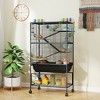 PawHut Hamster Cage, Rolling Rat Cage with Deep Tray, Storage Shelf, Big Exercise Wheel, Hut, Tube System, for Syrian, Gerbil, Mouse - 2 of 4