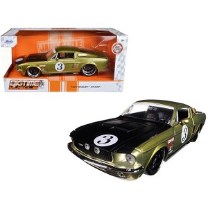 1967 Ford Shelby GT-500 #3 Gold with Matt Black Hood "Big Time Muscle" 1/24 Diecast Model Car by Jada - 1 of 3