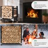 Unique Bargains Outdoor Durable Metal Adjustable Firewood Rack 48"D x 12"W x 46"H Black 1 Pc - 2 of 4