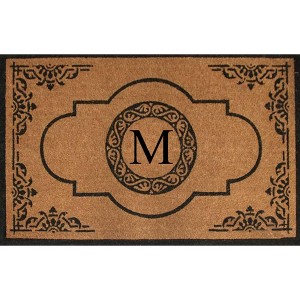 A1HC Non Slip Rubber and Natural Coir Doormat for Outdoor Entrance Front Door Mat 30x48 Monogrammed - 1 of 4