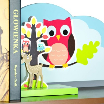 Enchanted Woodland Whimsical Kids' Wooden Bookshelf with Storage