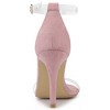Allegra K Women's Clear Ankle Strap Stiletto Heel Open Toe Sandals - 4 of 4