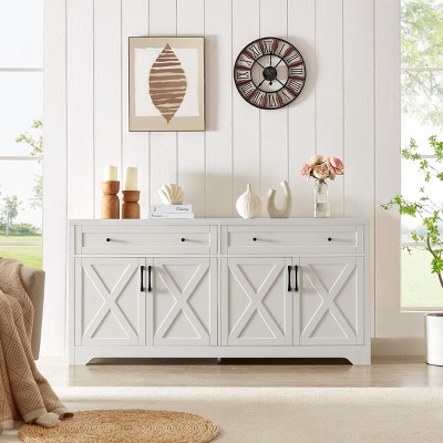 61" TV Cabinet Modern Sideboard with Deep Drawers,Versatile Storage Console for Living Room or Kitchen-Baofuwish
