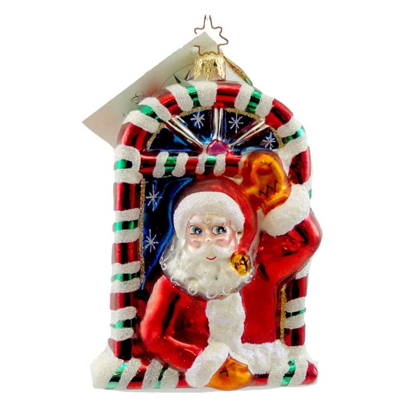 Christopher Radko Company 4.25 In Candy Frame Claus Ornament Santa Christmas Tree Ornaments, 1 of 3