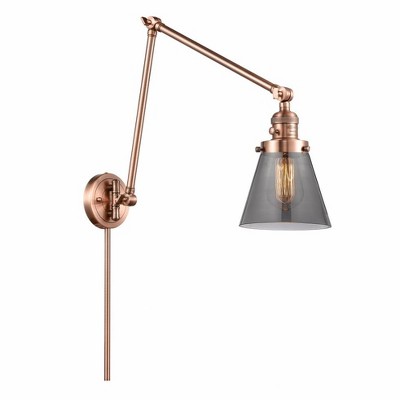 Cone - 1 Light Swing Arm Wall Sconce In Industrial Style-30 Inches Tall and 8 Inches Wide