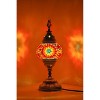 Kafthan 14.5 in. Handmade Multicolor Center Large Mosaic Glass Table Lamp with Brass Color Metal Base - 4 of 4