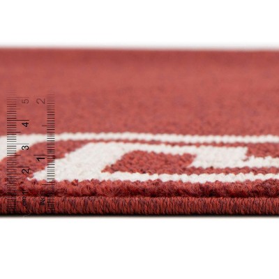 Burgundy and Beige Geometric 9' x 12' Synthetic Area Rug