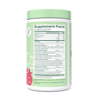 BLOOM NUTRITION Greens and Superfoods Powder - Berry - 15ct