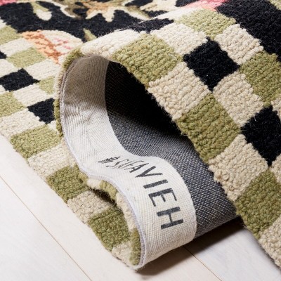 Chelsea Black and Ivory Hand Hooked Wool Area Rug