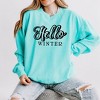 Simply Sage Market Women's Lightweight Garment Dyed Graphic Sweatshirt Retro Hello Winter - 2 of 4