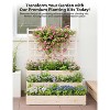 3-Tier Raised Garden Bed, Wooden Vertical Planters with Trellis & Open Base for Climbing Plants, Outdoor Planter Boxes for Patio/Yard - 3 of 4